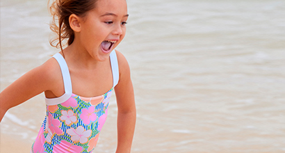 Beach Day Together - Maillot une pièce manches longues pour Fille 2-7 ans